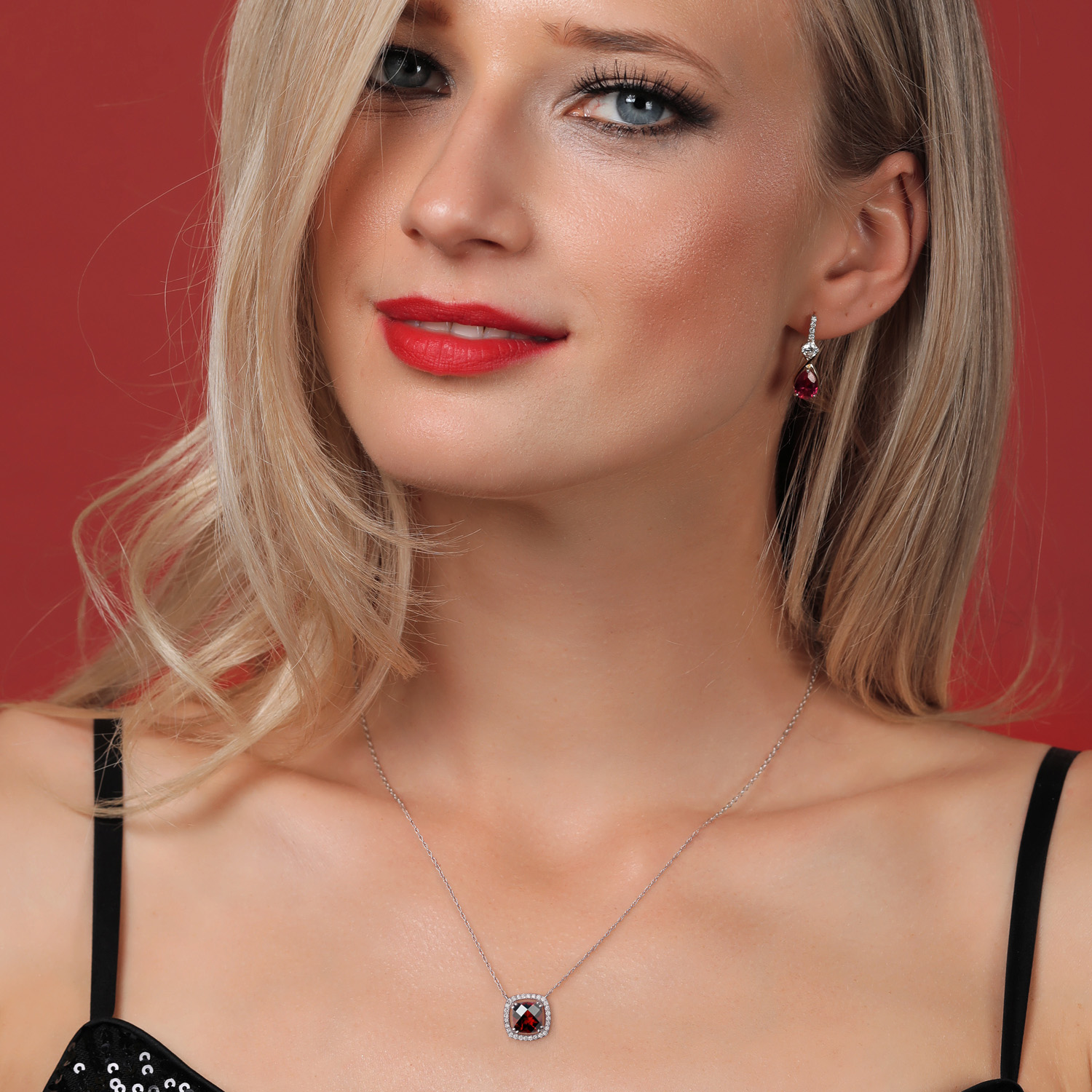 10K White Gold G/H Lab Grown Diamond Necklace Set with Moissanite (1.31 Cttw) - Picture 76 of 96