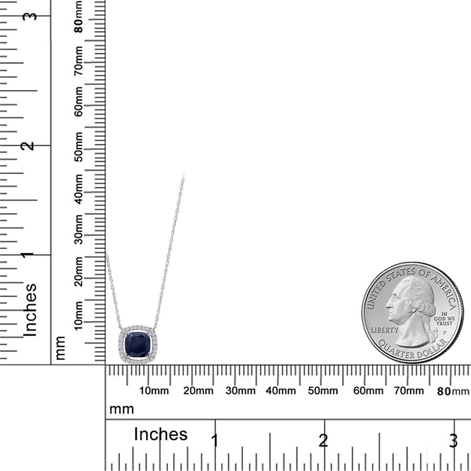 10K White Gold G/H Lab Grown Diamond Necklace Set with Moissanite (1.31 Cttw) - Picture 18 of 96