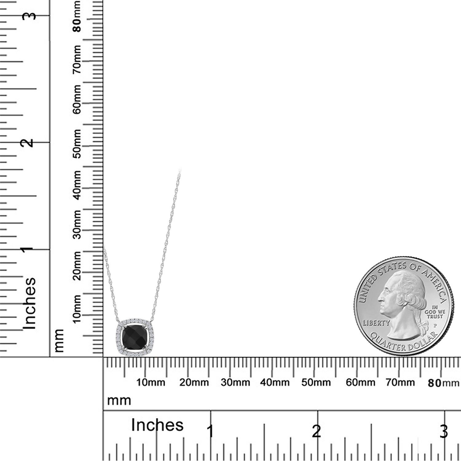 10K White Gold G/H Lab Grown Diamond Necklace Set with Moissanite (1.31 Cttw) - Picture 12 of 96
