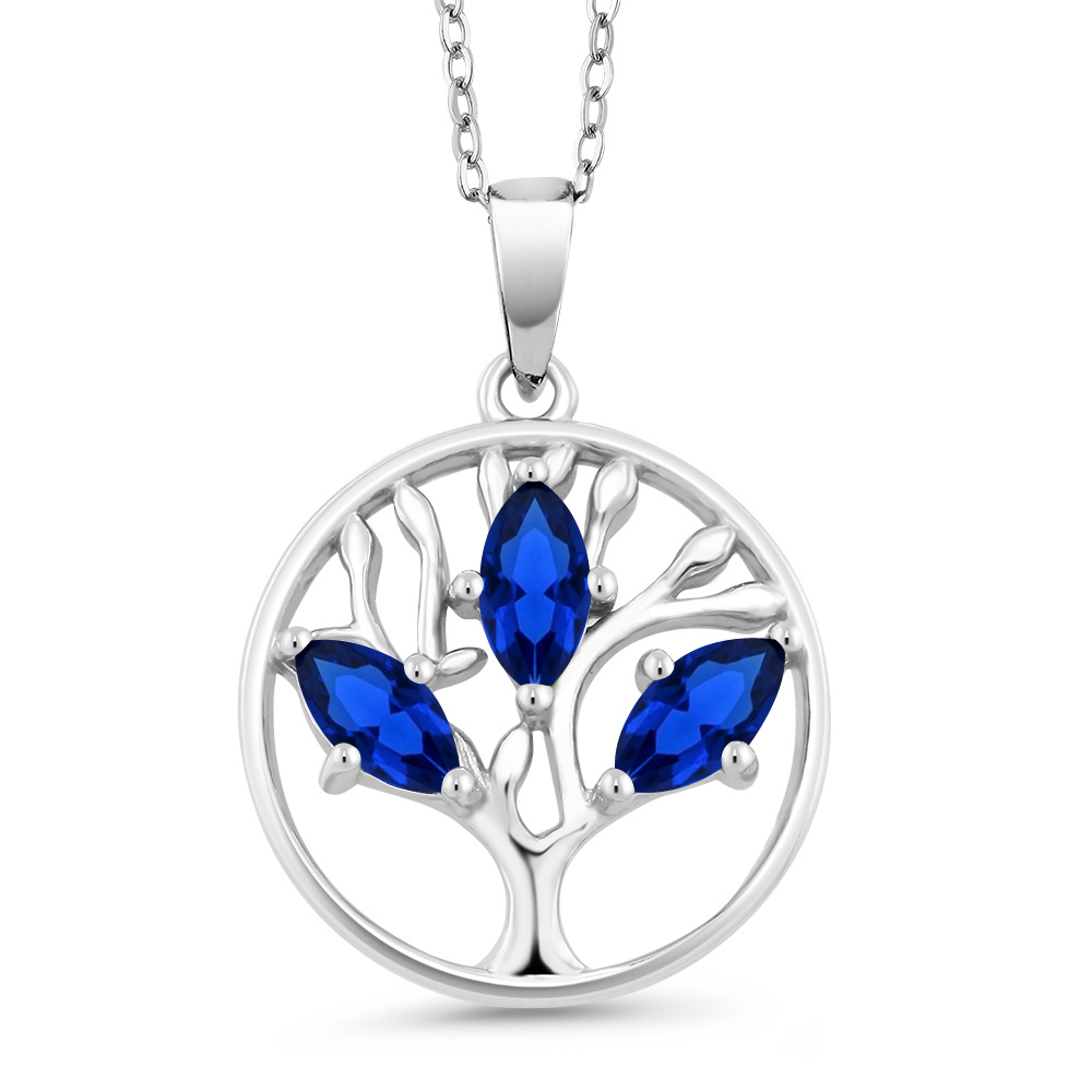 Tree of Life Birthstone Pendant Necklace for Women | 925 Sterling Silver |