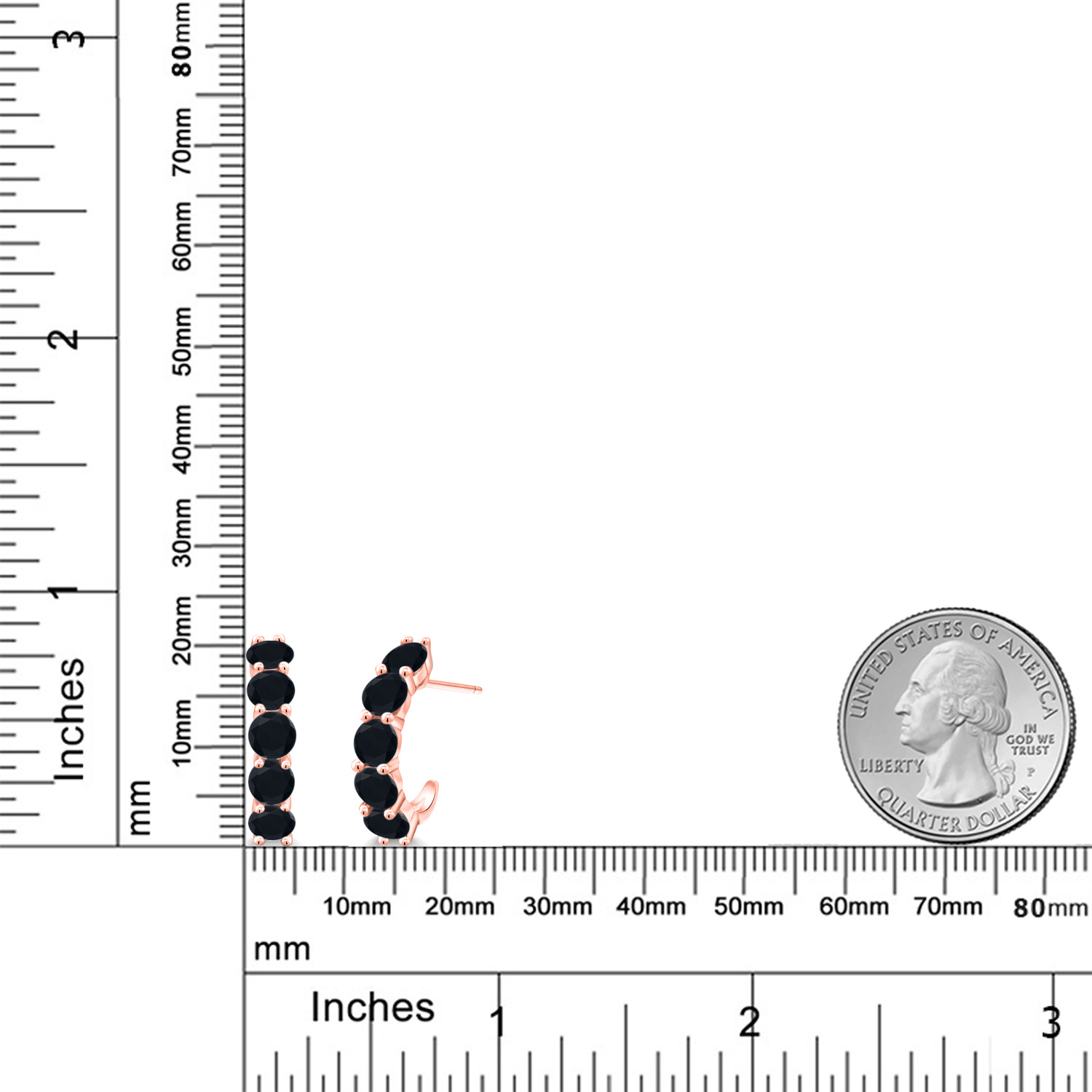 18K Gold Plated Sterling Silver Gemstone Birthstone Open Hoops | Round 4MM - Picture 7 of 16