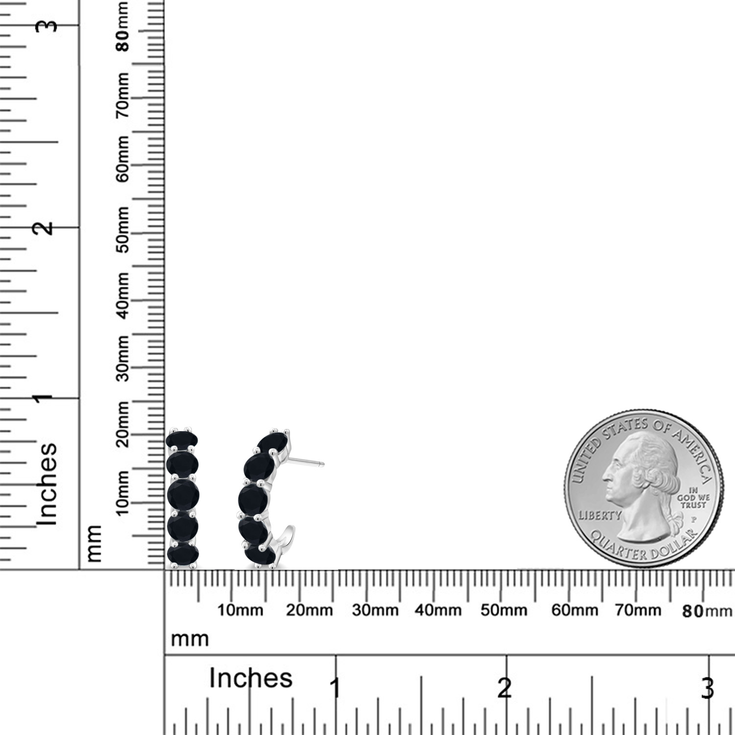 18K Gold Plated Sterling Silver Gemstone Birthstone Open Hoops | Round 4MM - Picture 11 of 16