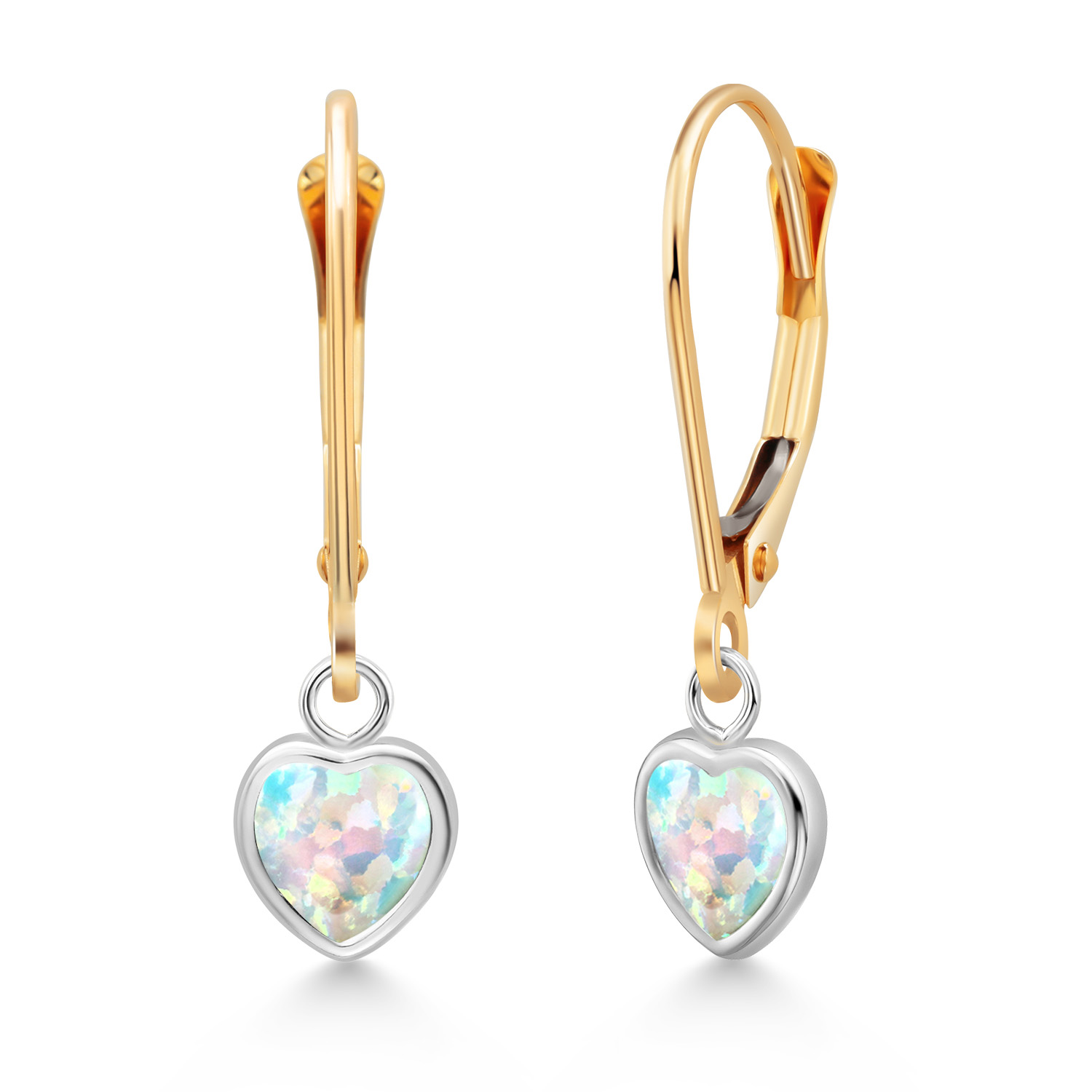 925 Sterling Silver and 14K Yellow Gold Amethyst Drop Dangle Leverback Earrings - Picture 57 of 64