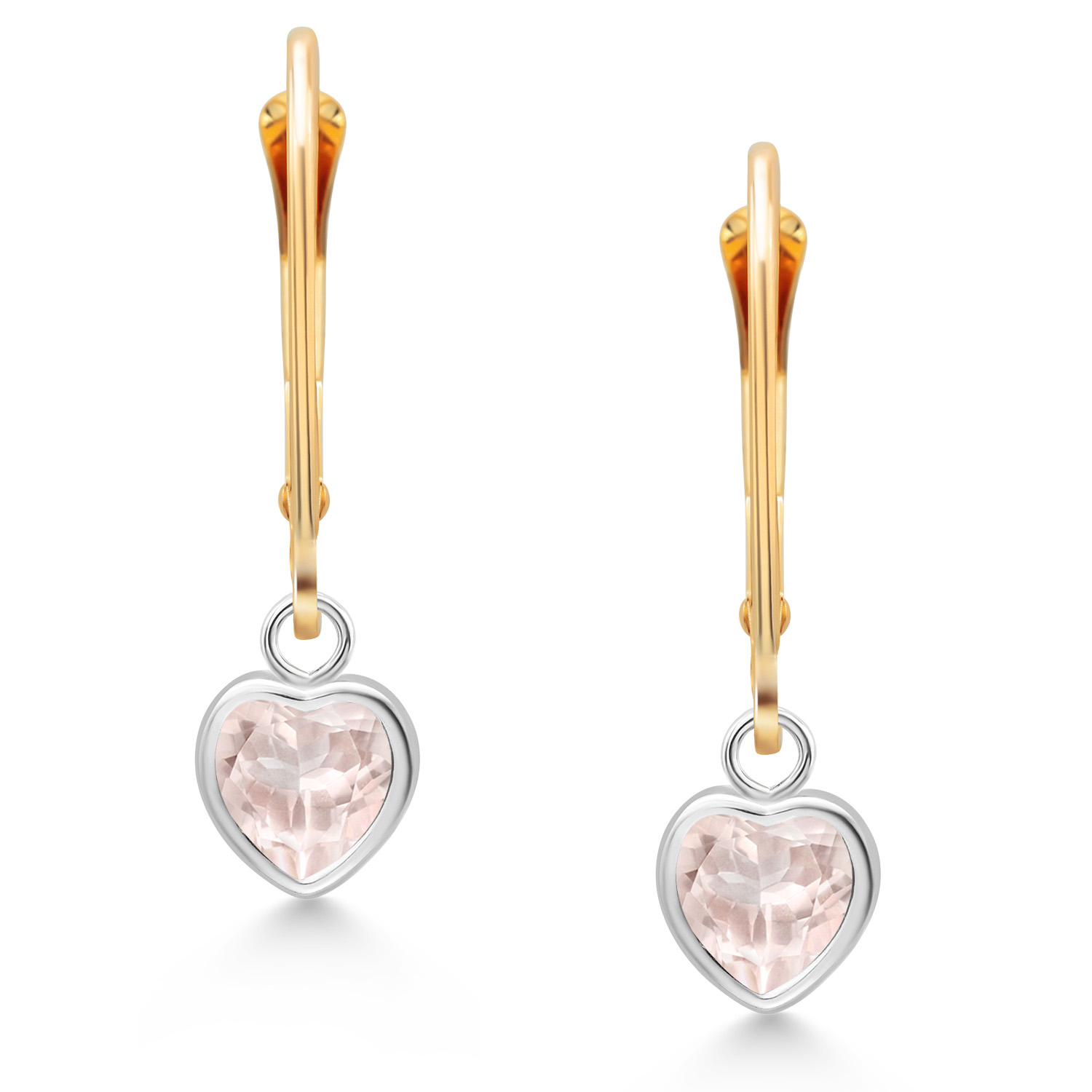 925 Sterling Silver and 14K Yellow Gold Amethyst Drop Dangle Leverback Earrings - Picture 46 of 64