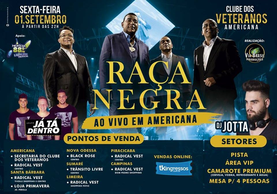 RAÇA NEGRA NO CLUBE VETERANOS! 01/SET