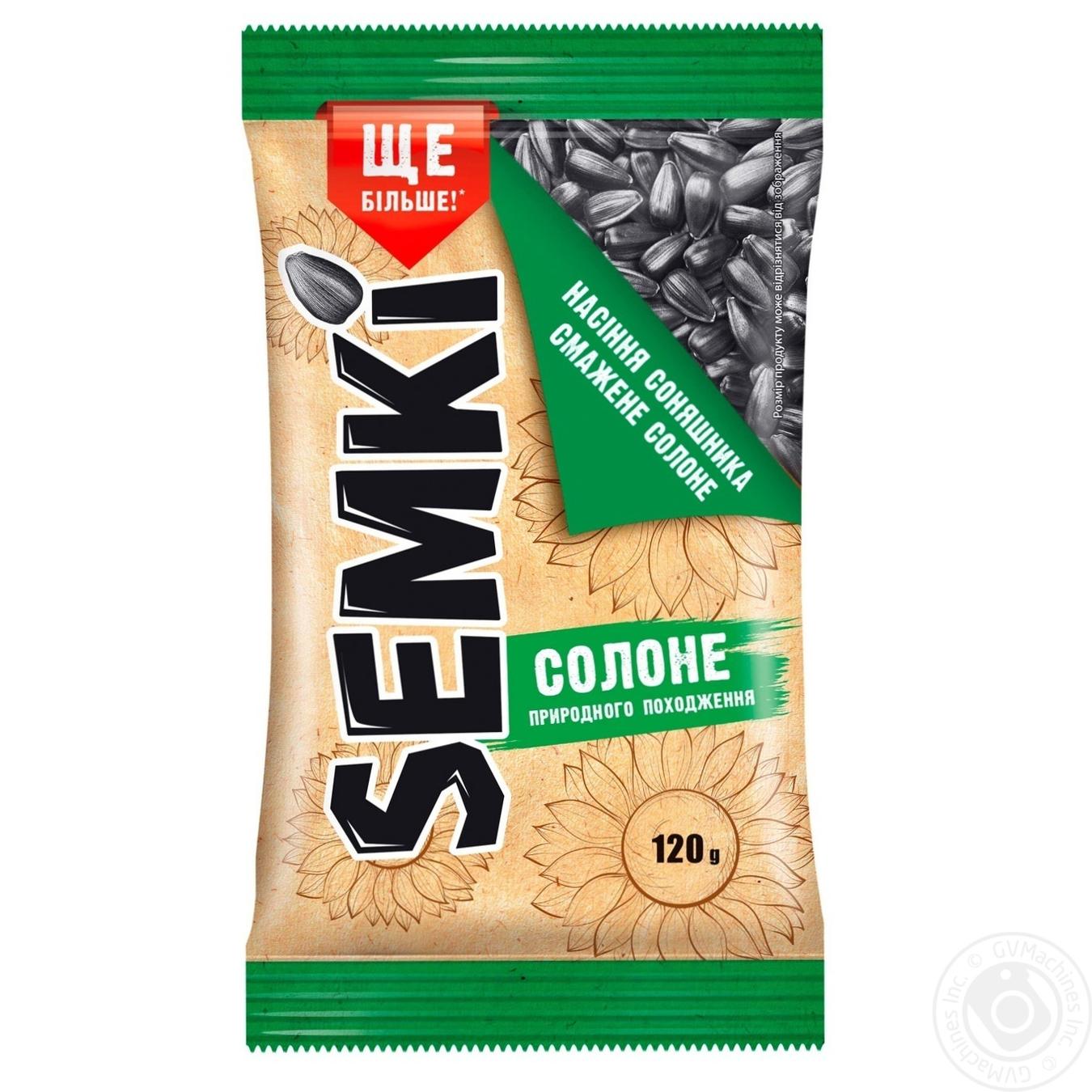 

Насіння соняшника Semki смажене солоне 120г