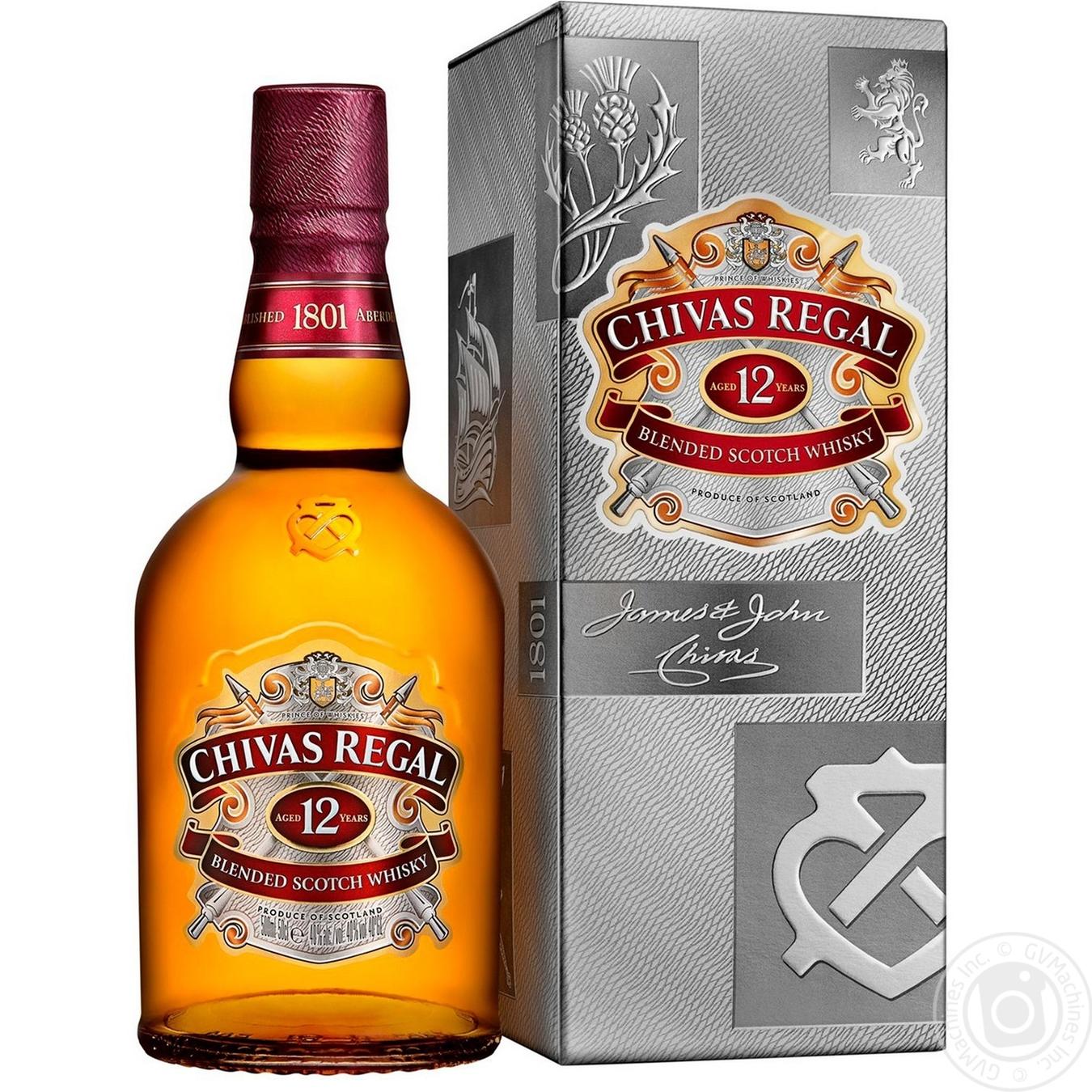 

Віскі Chivas Regal 12 років 40% 0,5л в подарунковiй упаковцi