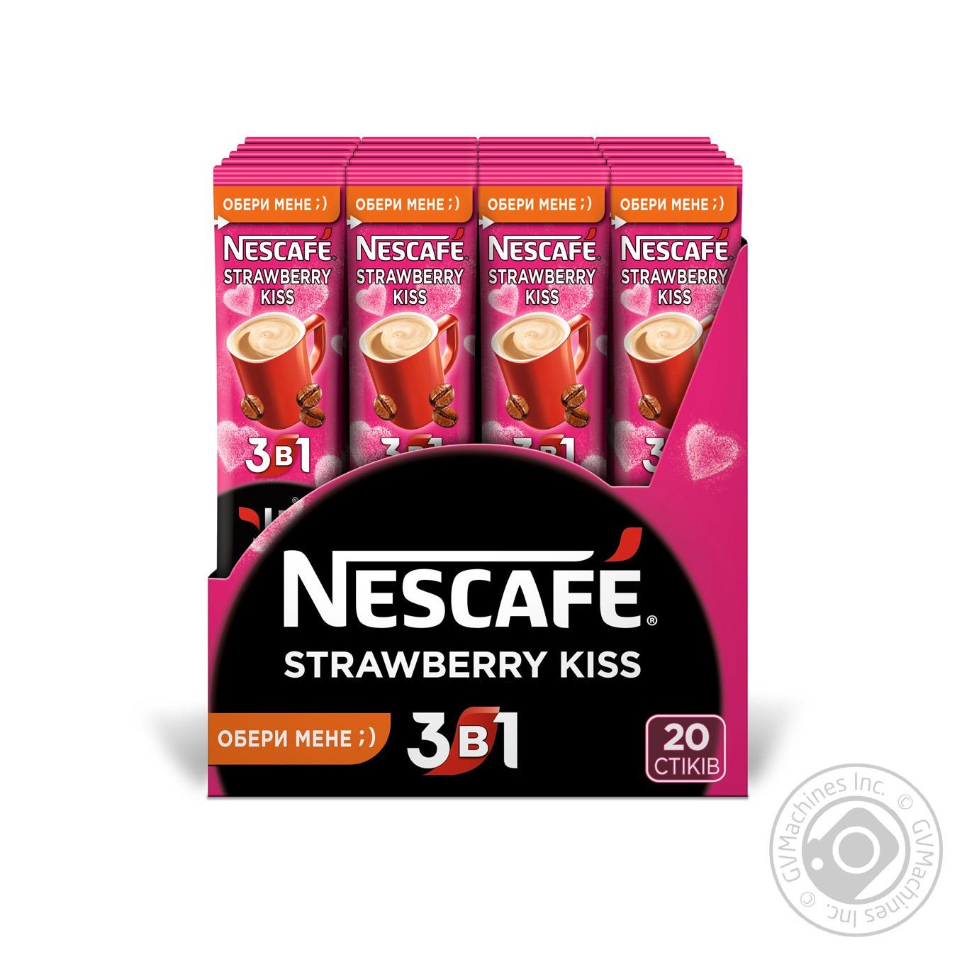 

Напій кавовий Nescafe 3в1 Strawberry Kiss розчинний в стіках 20*13г