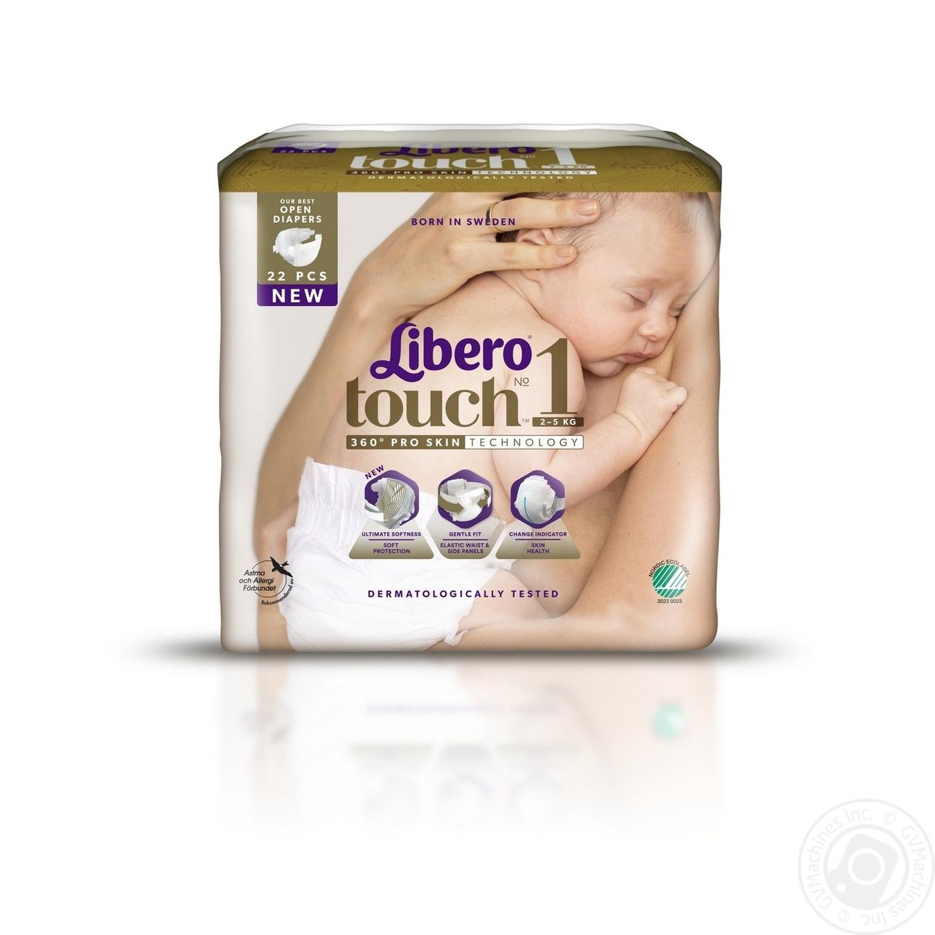 

Підгузники Libero Touch для дітей 2-5кг 22шт.