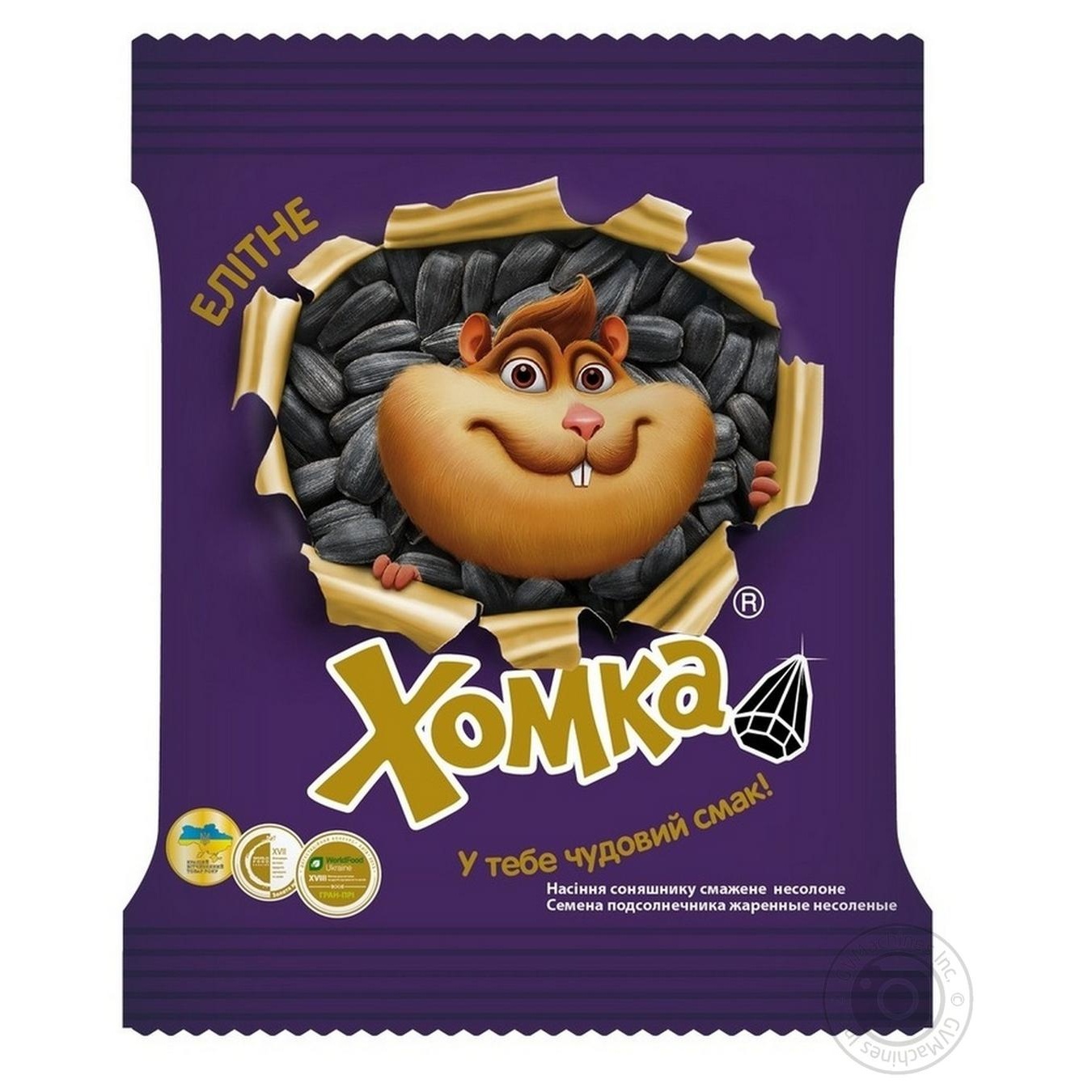 

Насіння соняшнику Хомка елітне смажене несолоне 80г