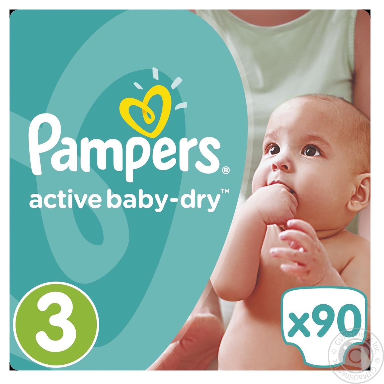 

Підгузки Pampers Active Baby-Dry 3 Midi 5-9кг 90шт