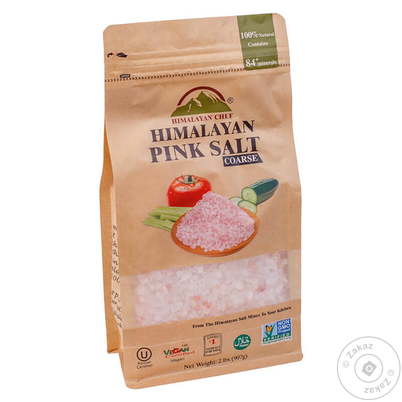 

Сіль Himalayan Chef гімалайська рожева сертифікована крупна 907г