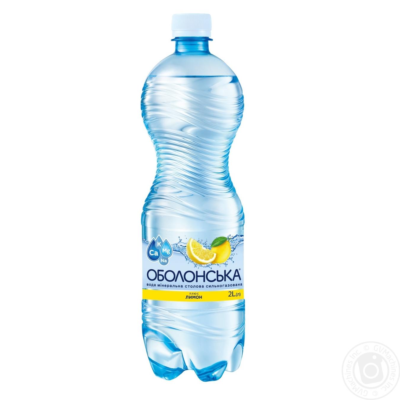 

Вода Оболонська зі смаком лимона сильногазована 2л