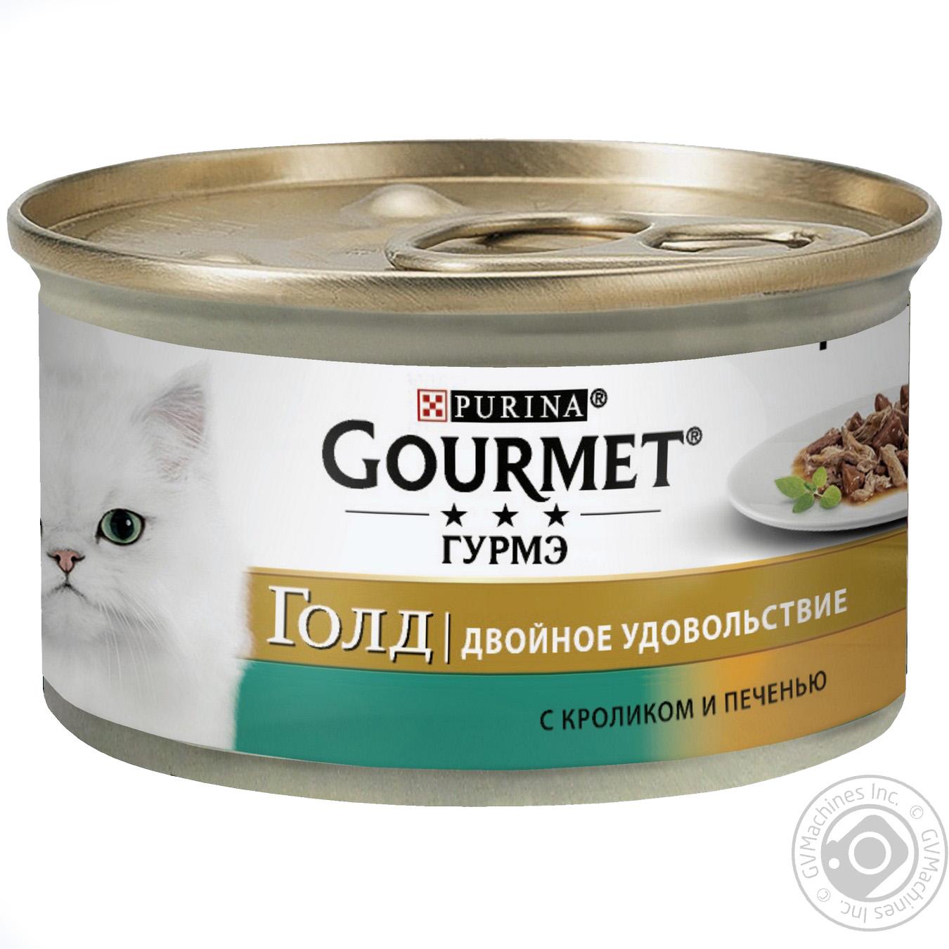

Корм GOURMET Gold Duo З кроликом та печінкою для дорослих котів 85г