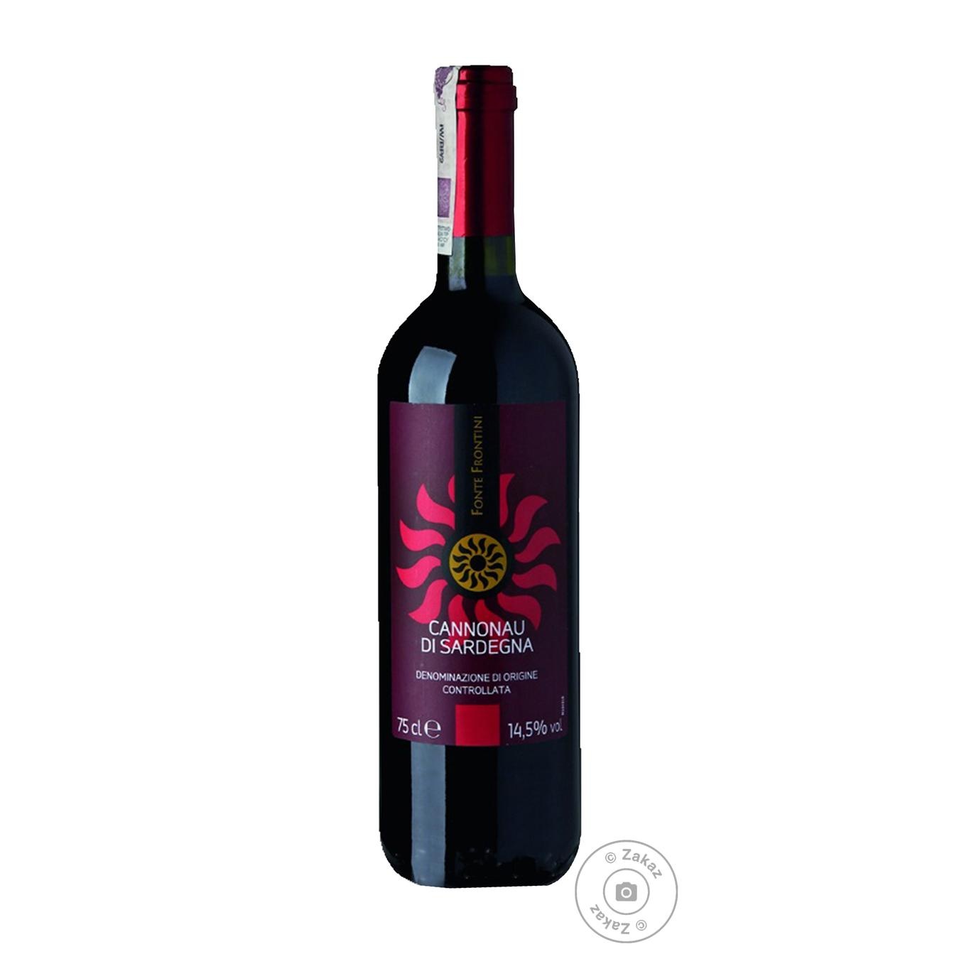 

Вино Fonte Frontini Cannonau di Sardegna червоне сухе 14.5% 0,75л