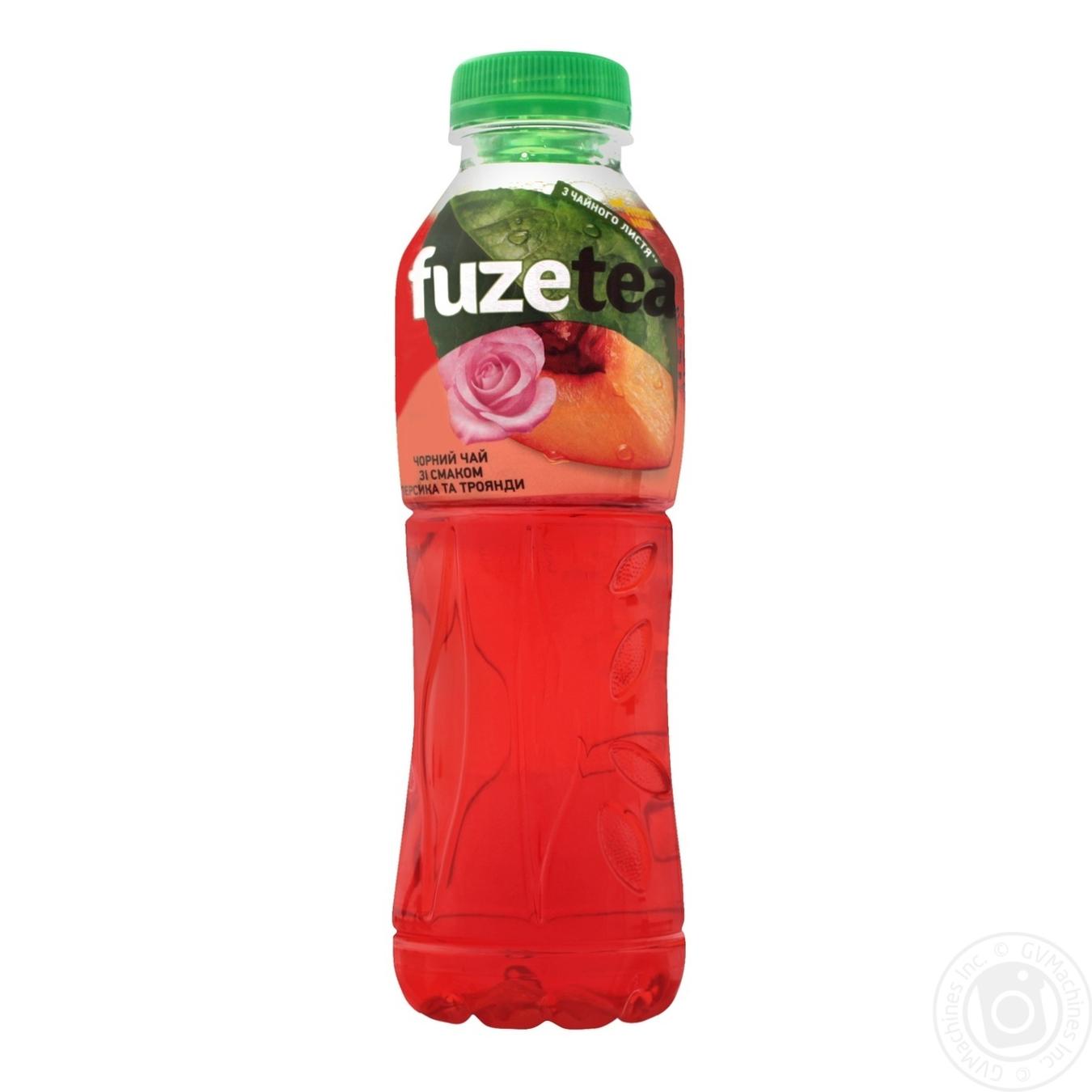 

Напій Fuzetea Чорний чай зі смаком персика та троянди негазований 0,5л