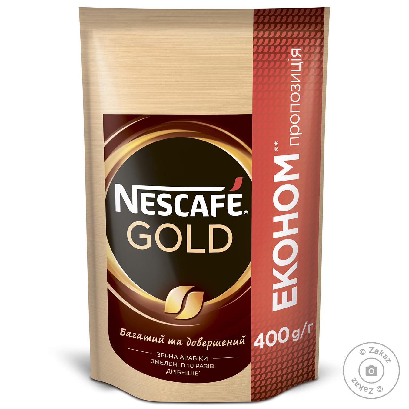 

Кава Nescafe Gold розчинна сублімована з додаванням смаженої меленої кави 400г
