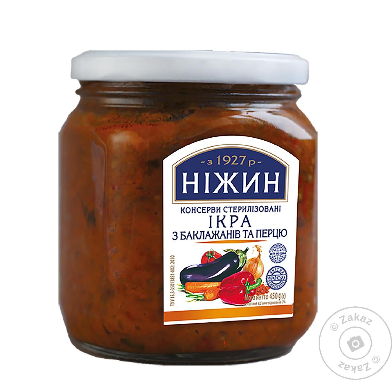 

Ікра Ніжин з баклажанів та перцю 450г