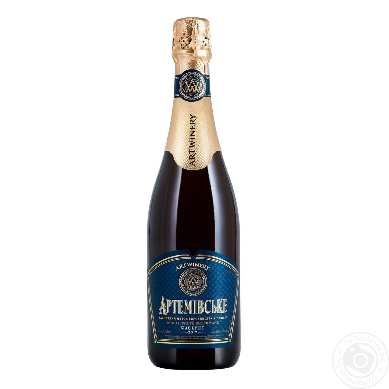 

Вино ігристе Artwinery Артемівське витримане бiле Брют 13,5% 0,75л