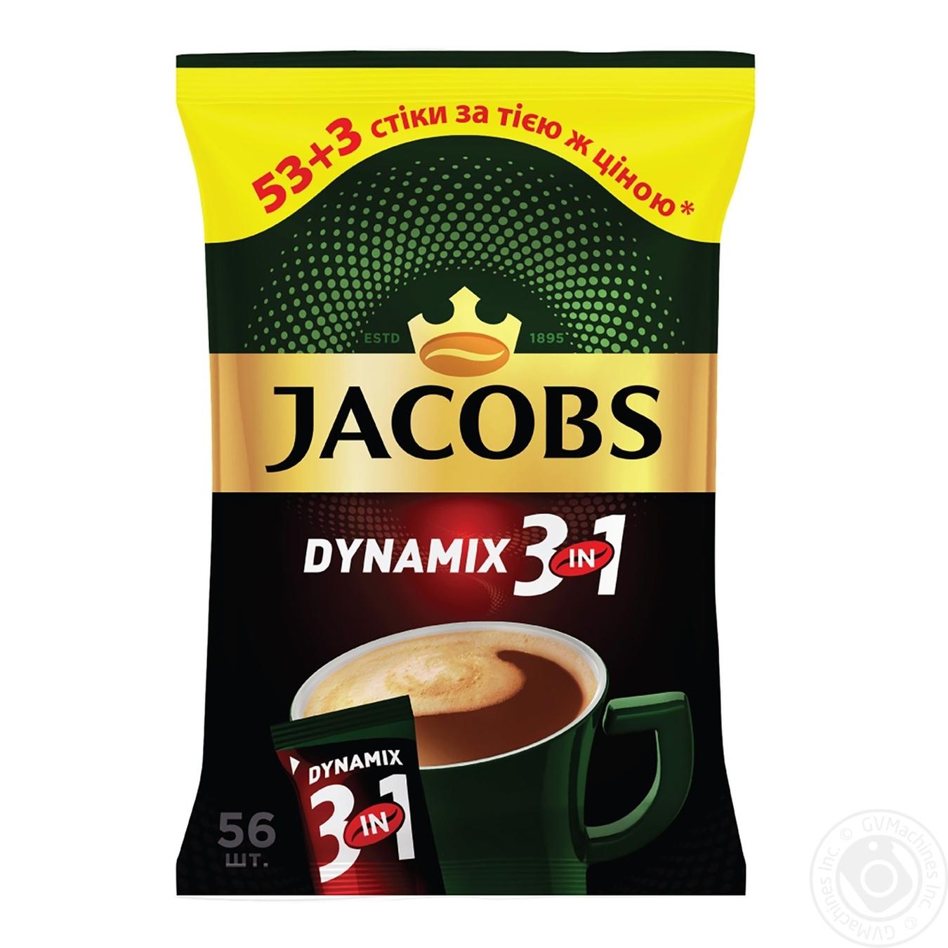 

Напій кавовий Jacobs 3в1 Dynamix в стіках 56*12.5г