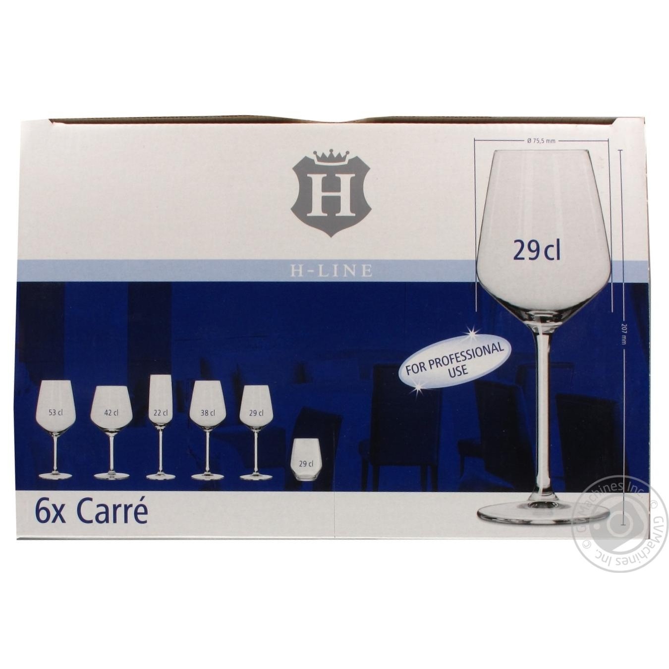 

Келихи H-Line для білого вина 290мл 6шт