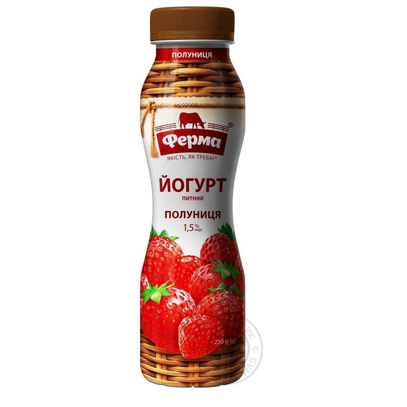 

Йогурт Ферма Полуниця питний 1,5% 250г
