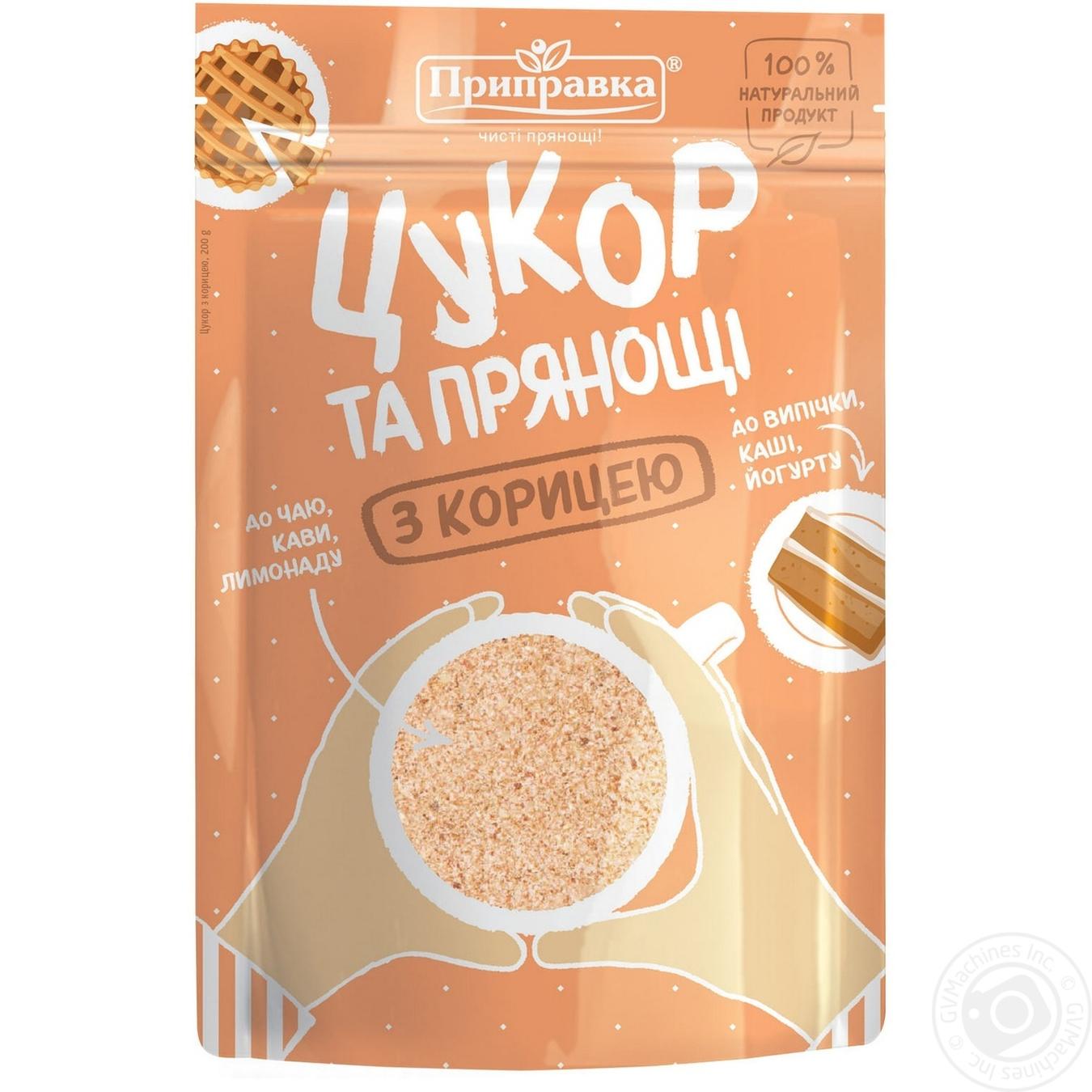 

Цукор та прянощі Приправка з корицею 200г