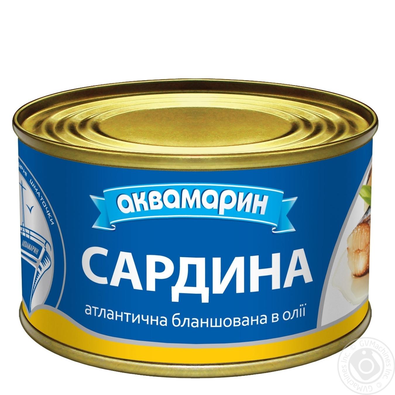 

Сардина Аквамарин бланшована в олії 230г