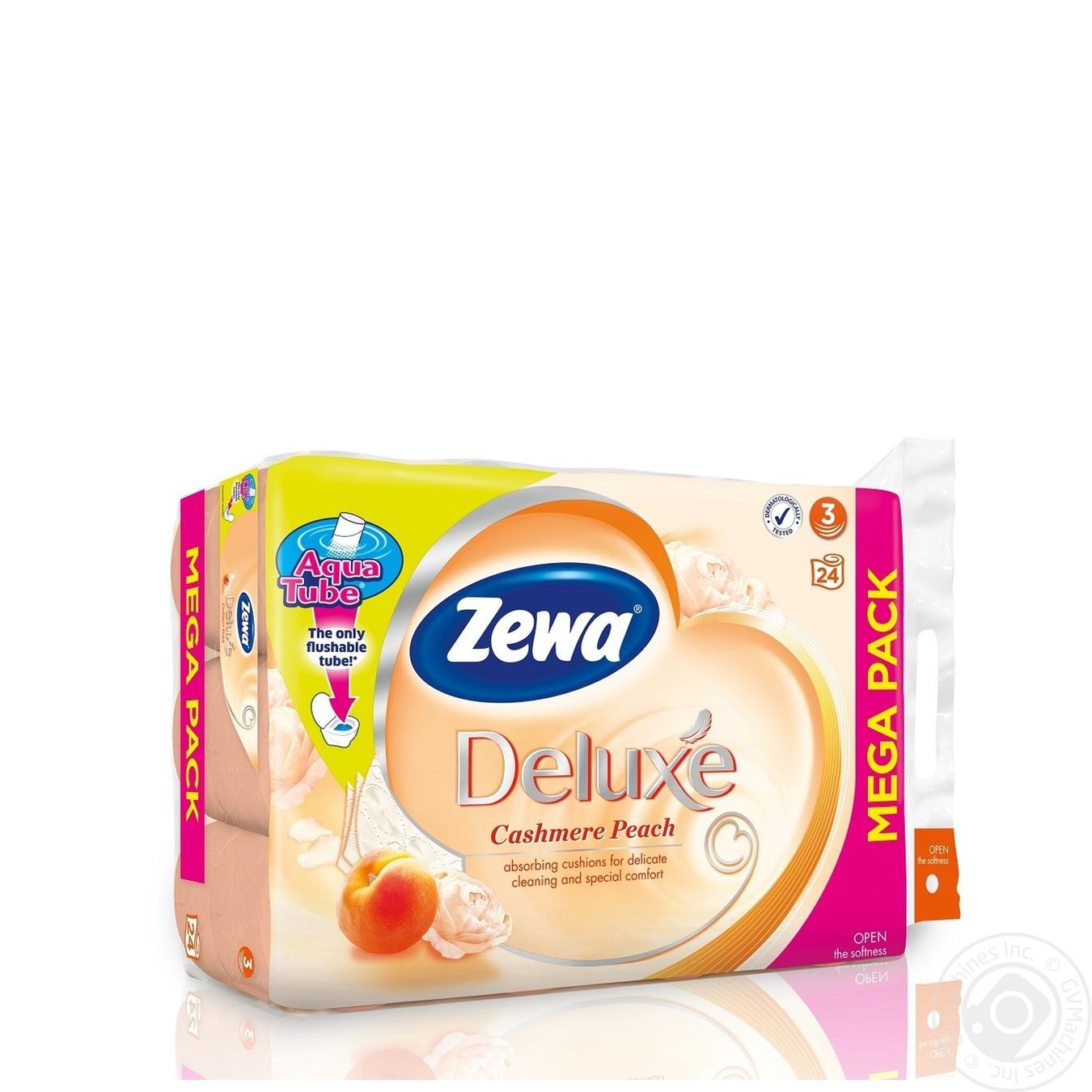 

Папір туалетний Zewa Deluxe тришаровий аромат персика 24шт
