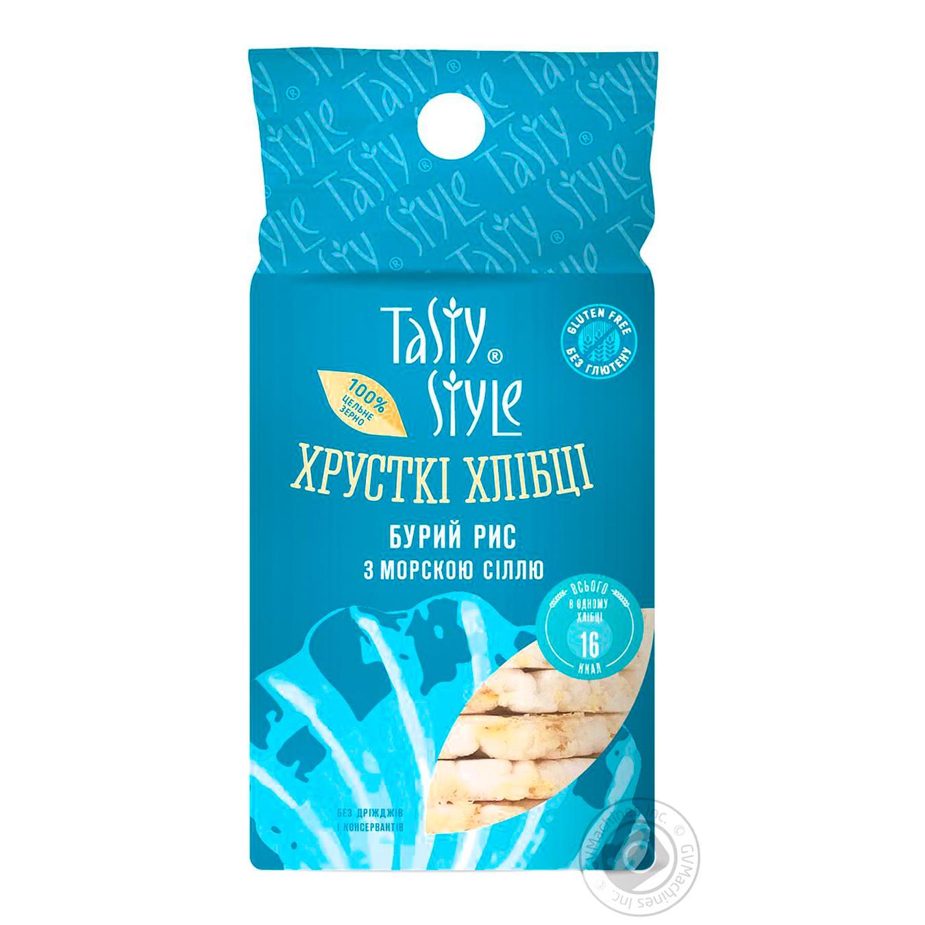 

Хлібці Tasty Style Бурий рис з морською сіллю безглютенові 100г