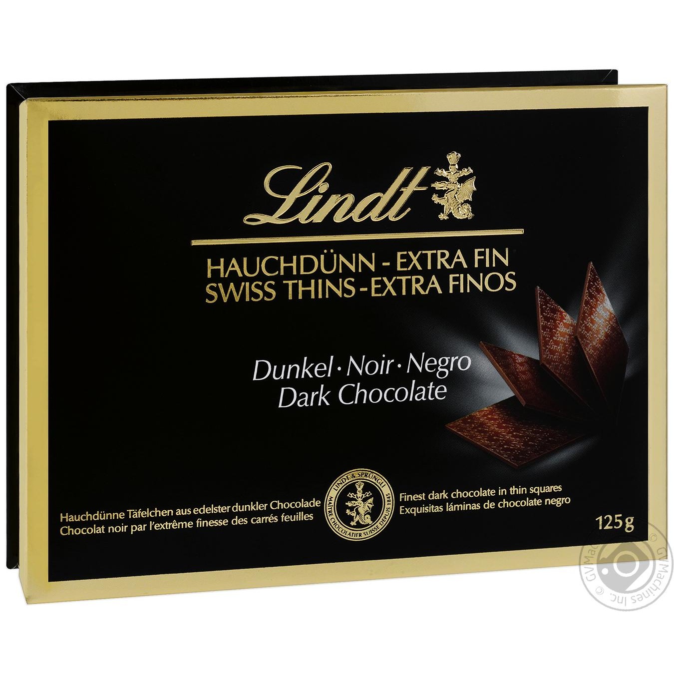 

Шоколад темний Lindt у тонких пластинках 125г