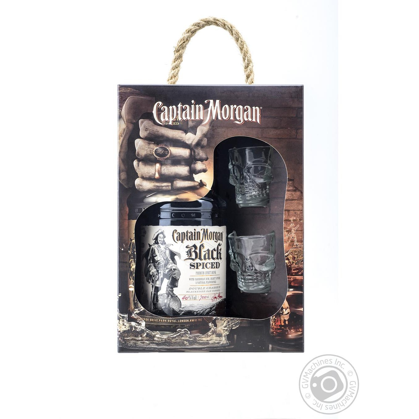 

Ром Captain Morgan Spiced Blac 40% 0,7л + 2 чарки