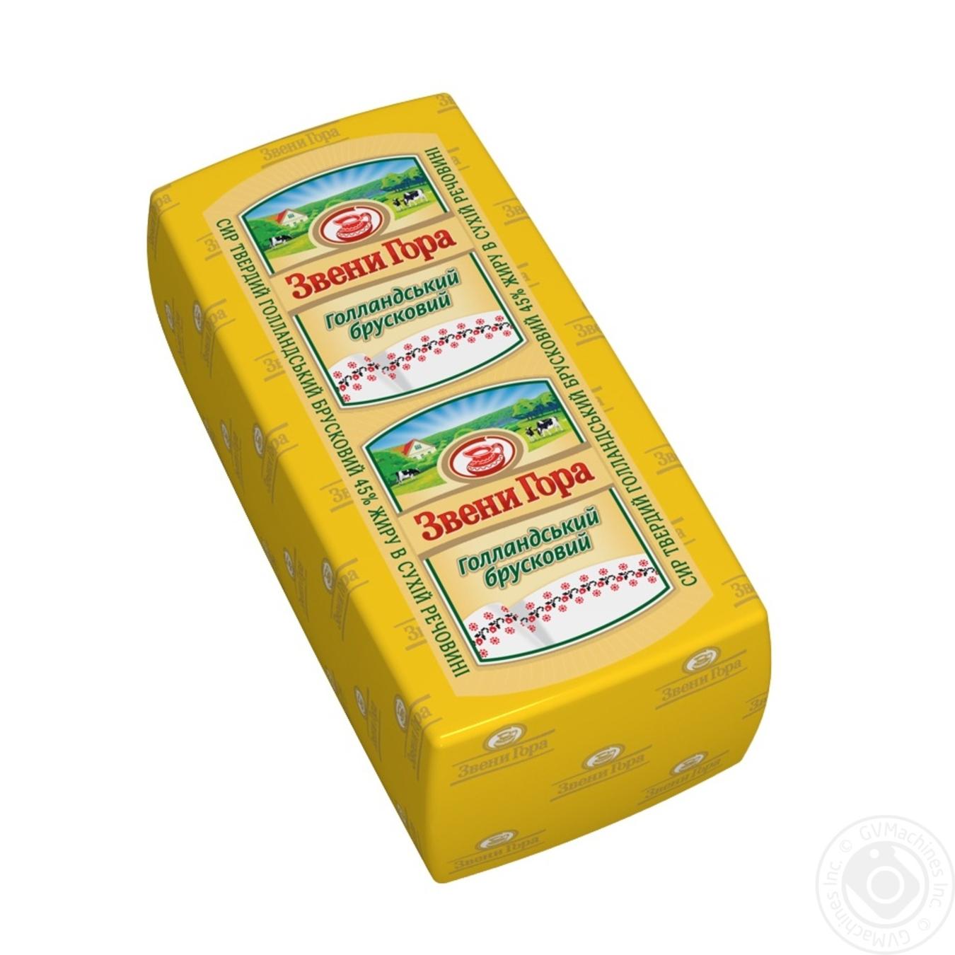 

Сир Звенигора Голандський брусковий 45% фасовка