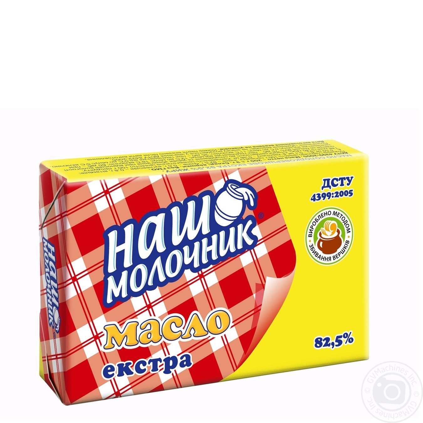 

Масло Наш Молочник солодковершкове екстра 82,5% 200г