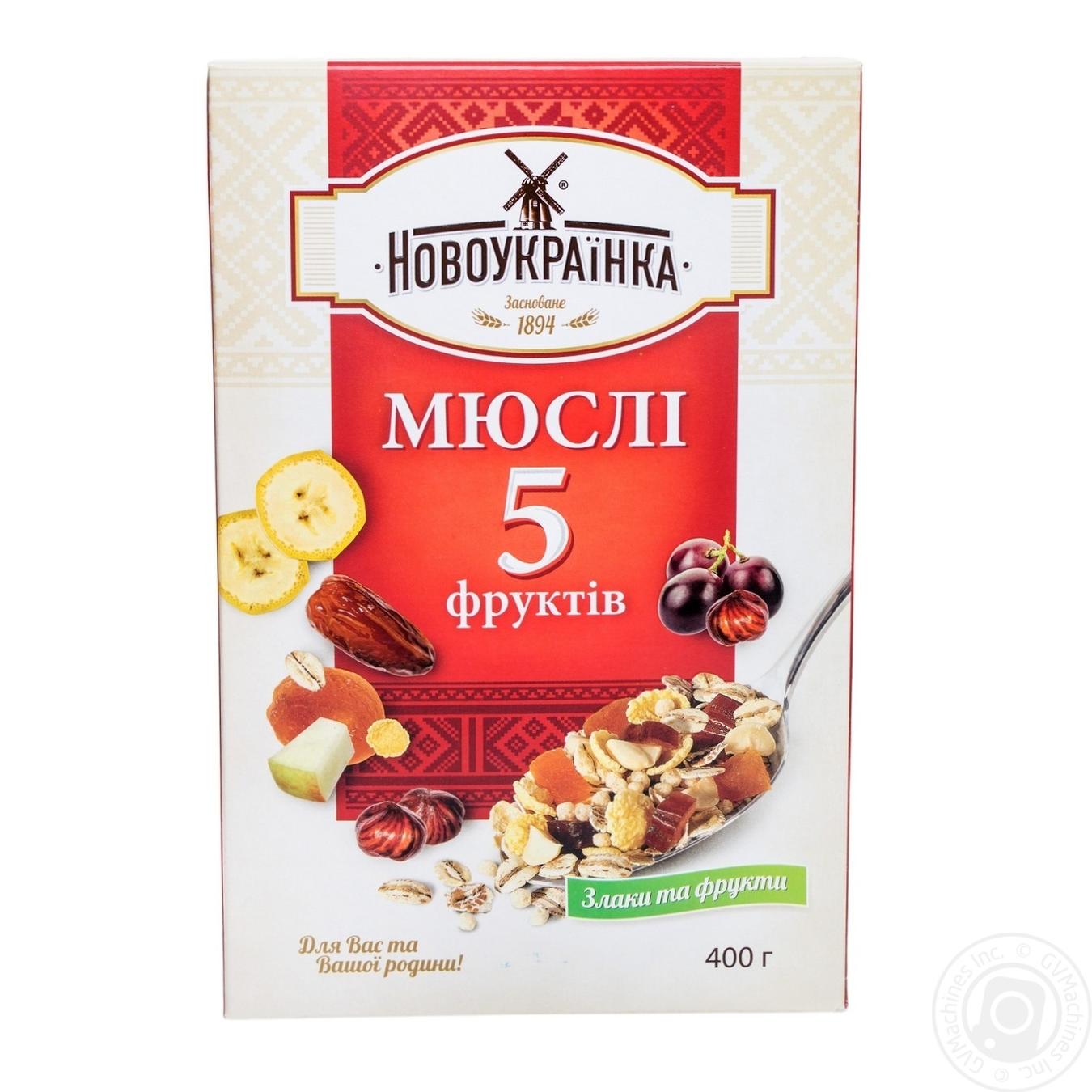 

Мюслі Новоукраїннка 5 фруктів 400г
