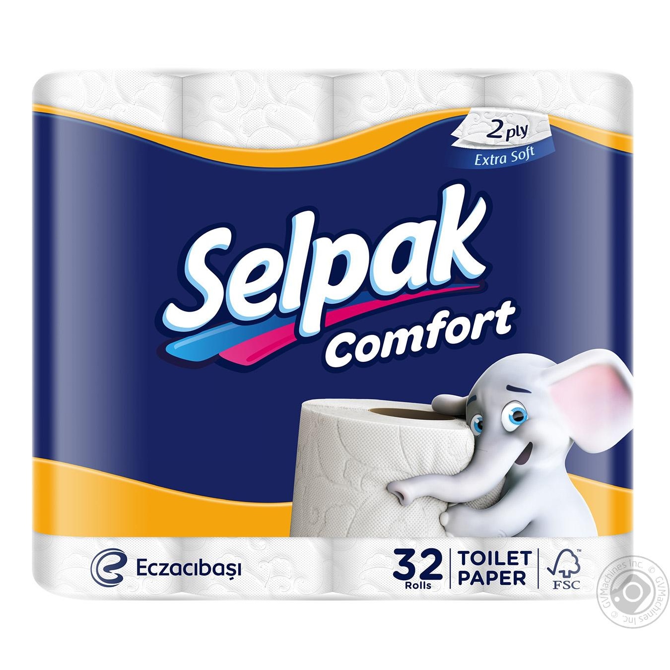 

Папір туалетний Selpak Comfort білий двошаровий 32шт