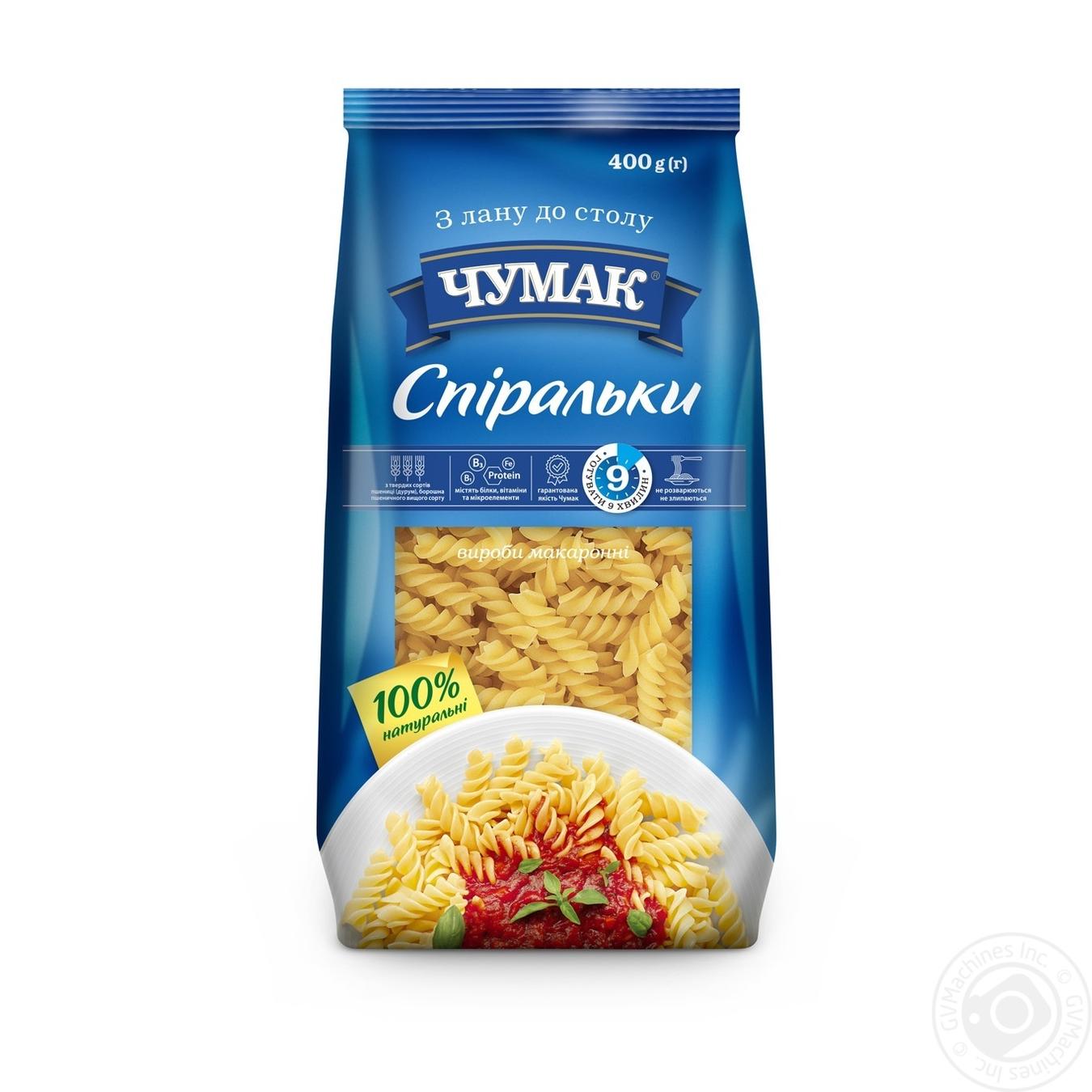 

Макарони спіралі Чумак 400г