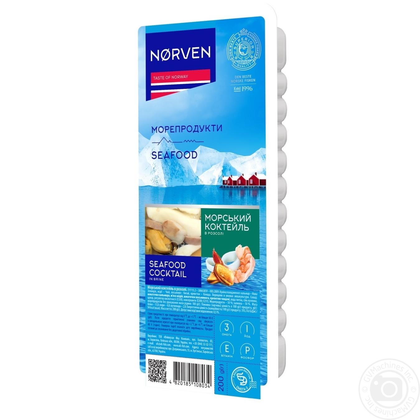 

Морський коктейль Norven По-середземноморськи в розсолі 200г