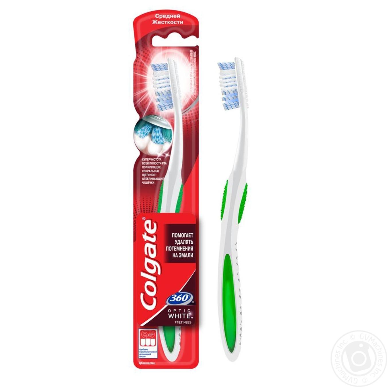 

Щітка зубна Colgate 360 Optic White середньої жорсткості 1шт