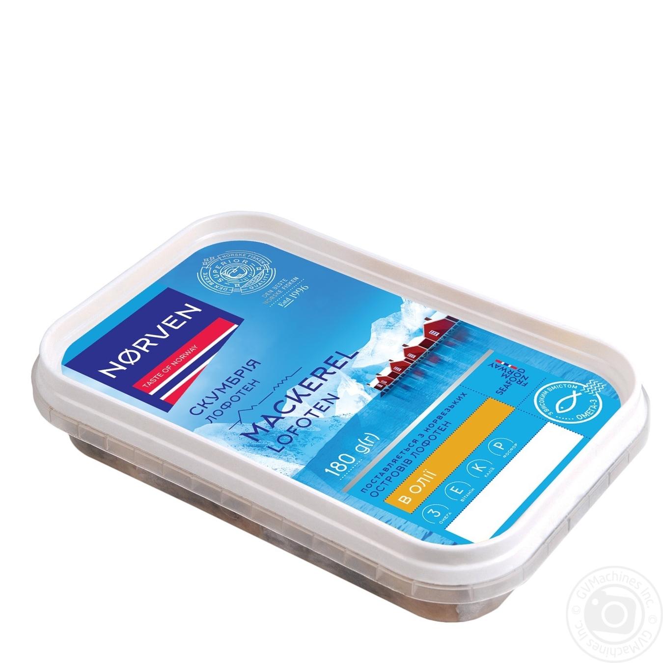 

Скумбрія Norven в олії шматочки 180г