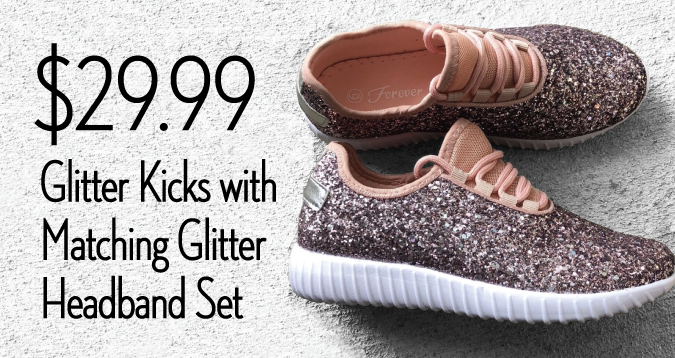 Glitter Kicks and Matching Headband