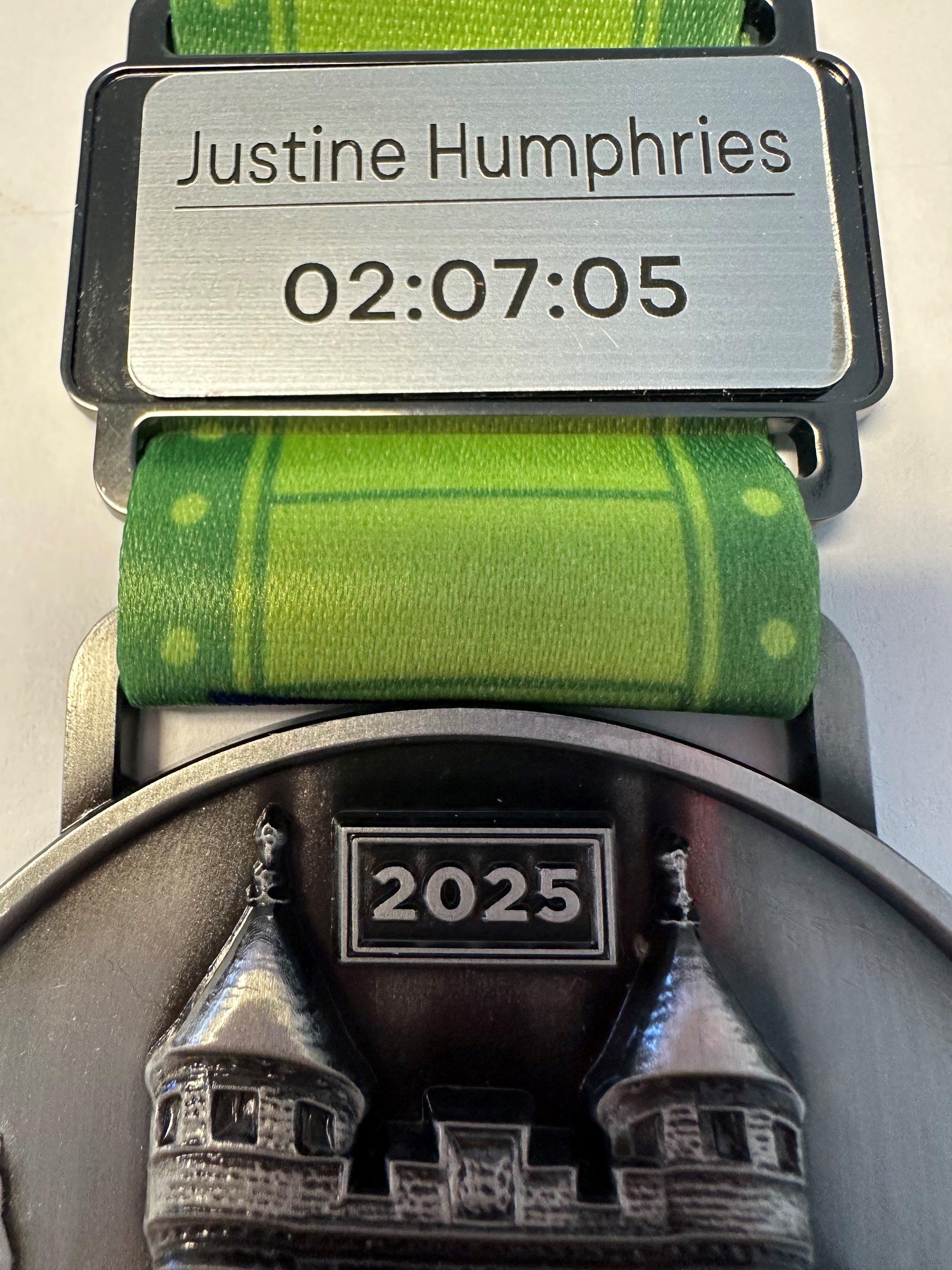 iTab Personalized Medal Plate for the 2025 Eversource Hartford Marathon 