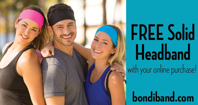 FREE Solid Color Wicking Headband 