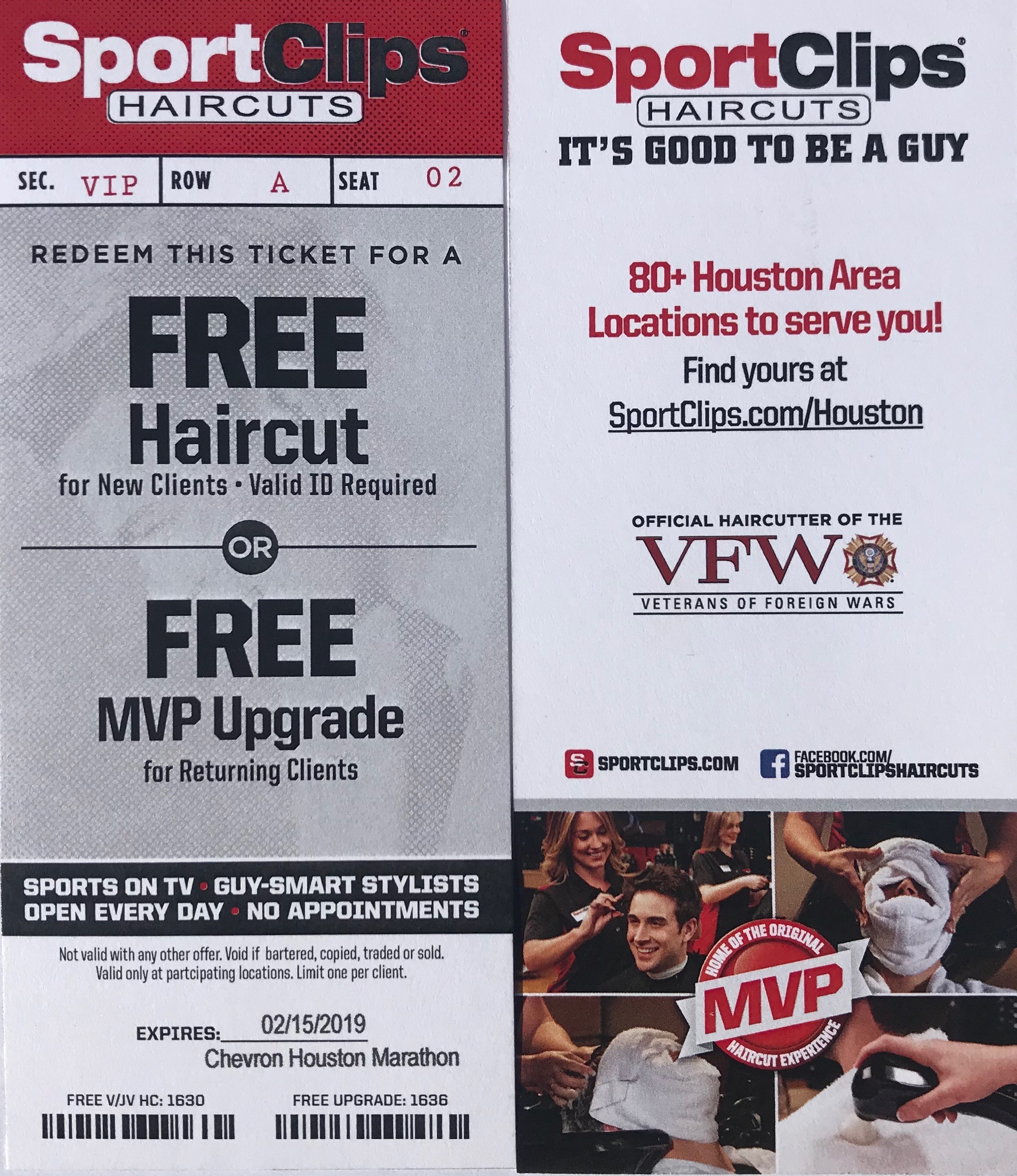 FREE  Haircut or MVP Experience  presented by SPORTCLIPS HAIRCUTS