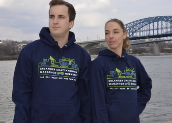 Navy Blue Skyline Hoodie
