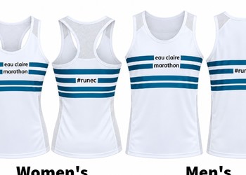 eau claire marathon singlet - white / teal