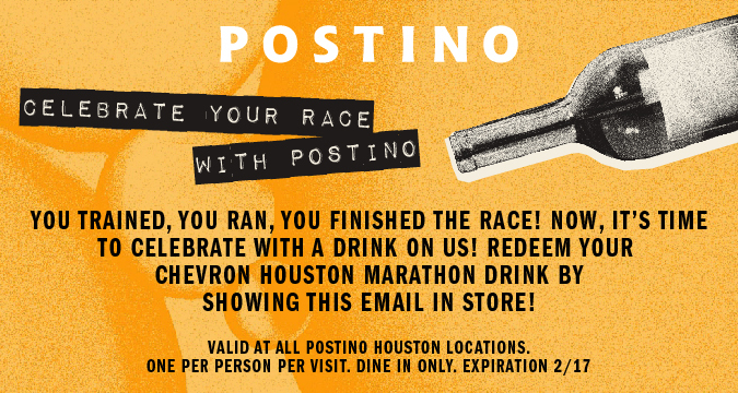 Celebrate your race with Postino
