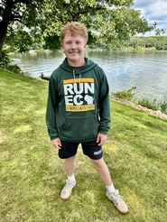 RUNEC Hoodie - forest green w/ yellow/white