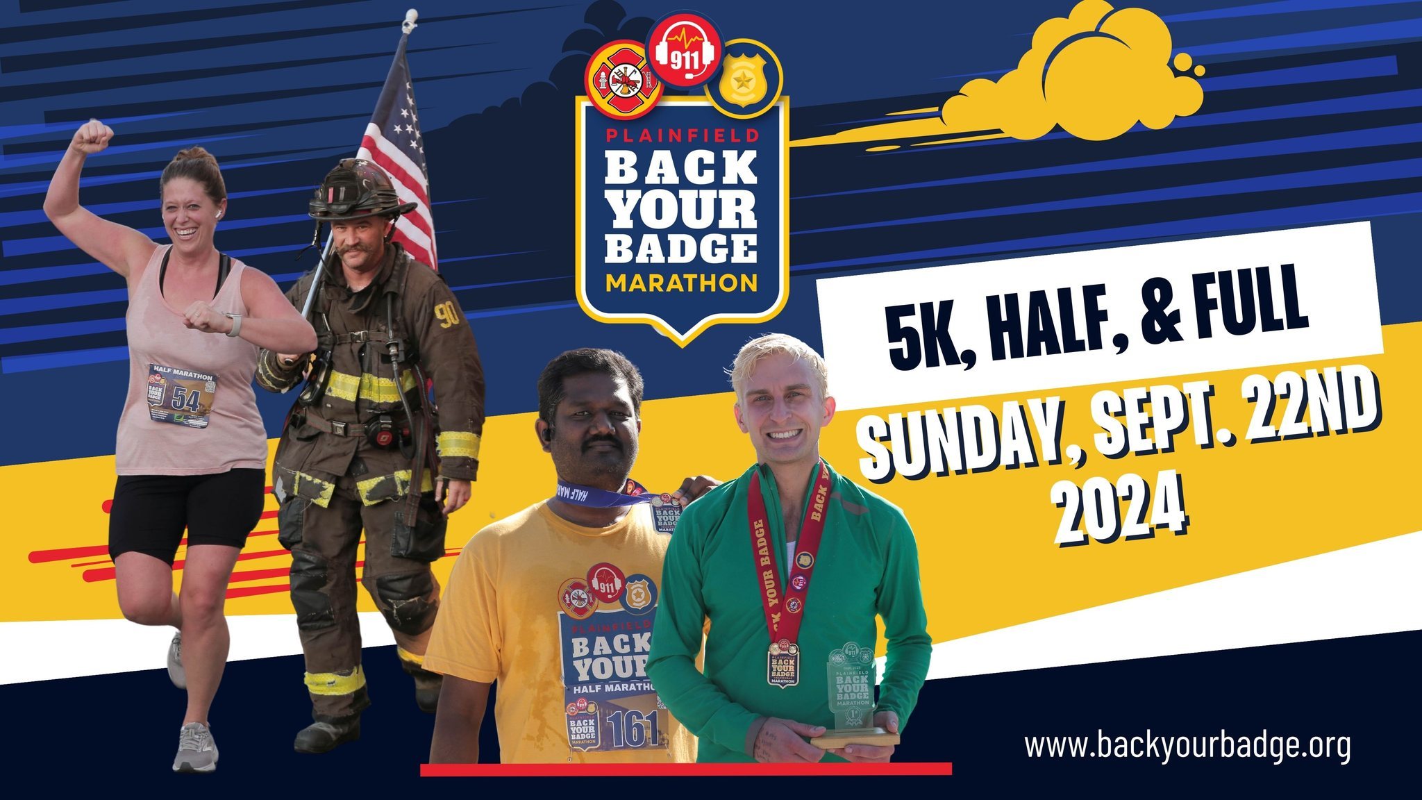 $10 off Back your Badge Marathon Logo