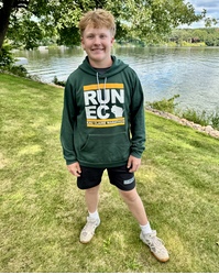 RUNEC Hoodie - forest green w/ yellow/white